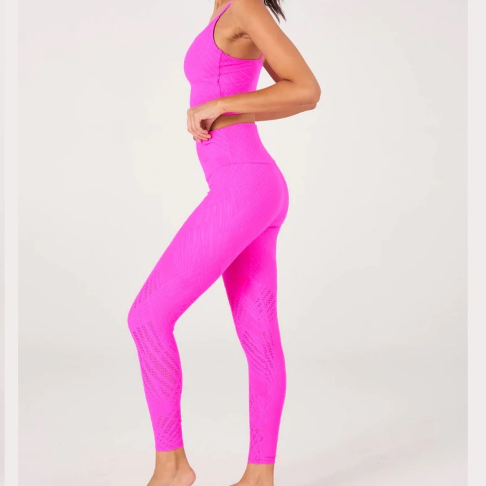 Free People Knockout pink Selenite pattern leggings